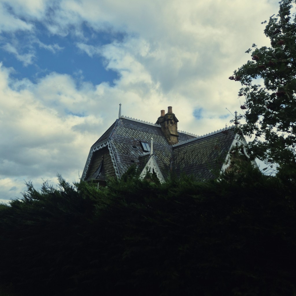 Intricate mermaid scale like tiling on a roof