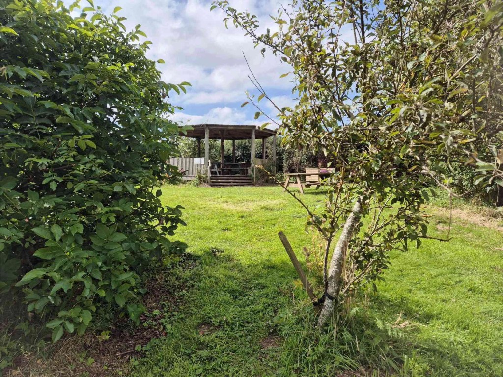 Wooden bandstand in a picnic area